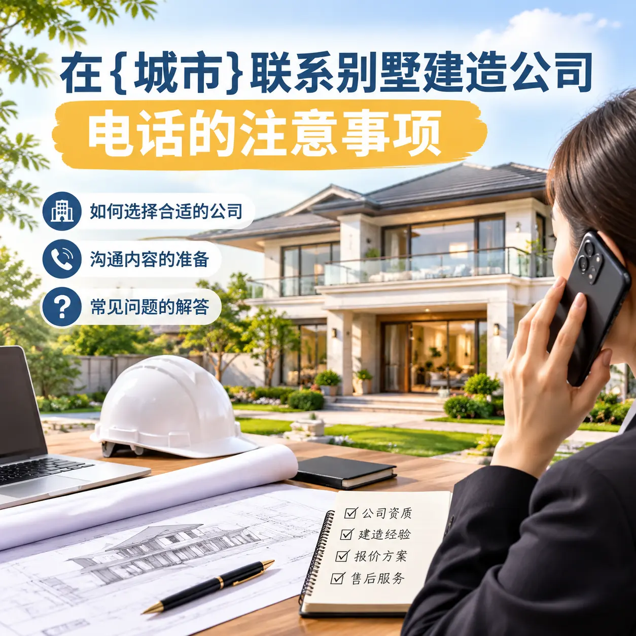 在平塘联系别墅建造公司电话的注意事项